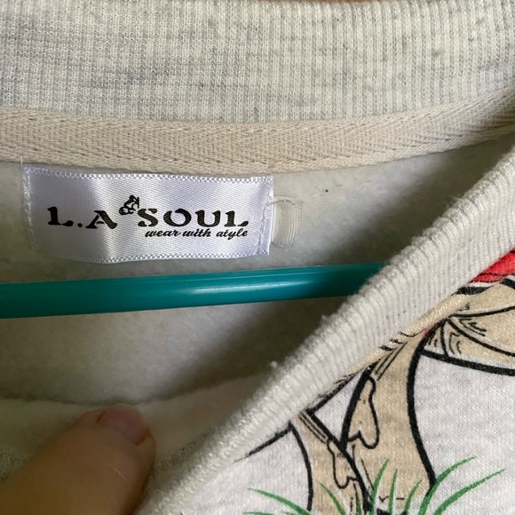 LA Soul Mushroom Graphic Print Soft Sweatshirt Women Long Sleeve. Size M. - Picture 3 of 8